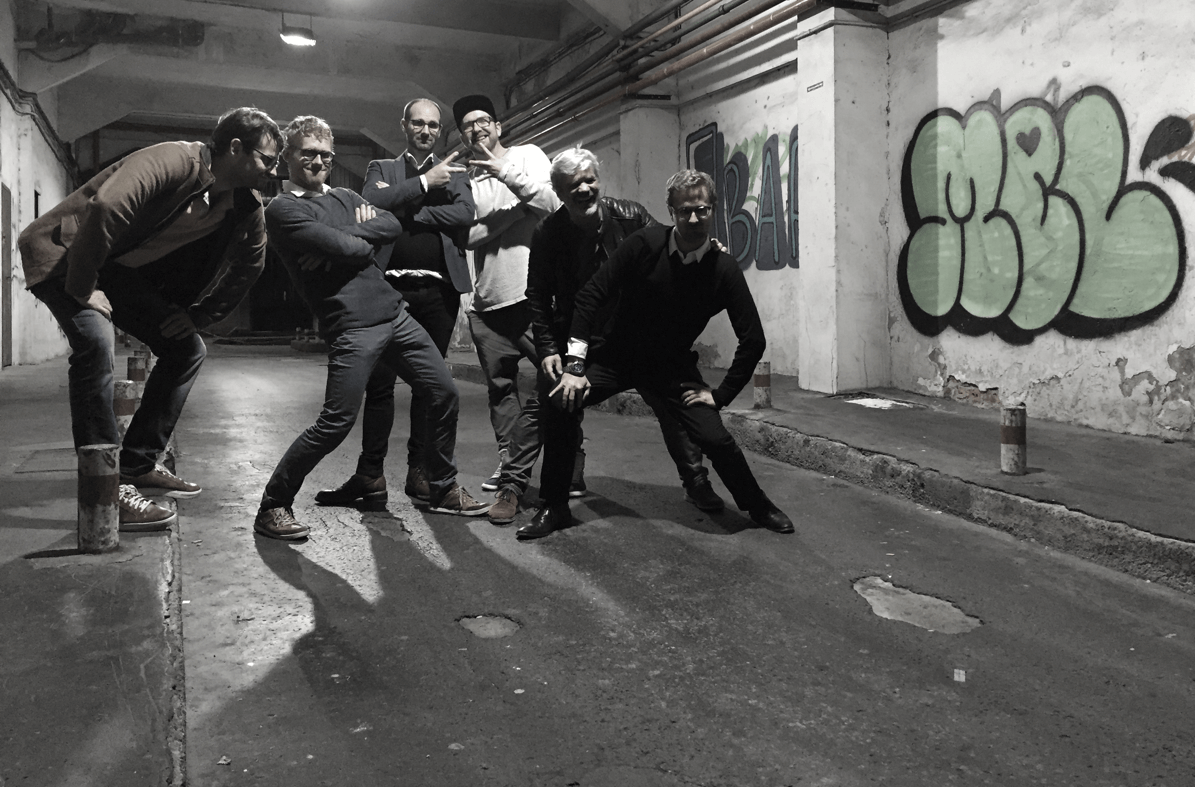 Part of the Imago team during a team-building event in Bilbao. From left to right: Evgeny, Arno, Tom, Micky, Stefan und Jonas.
