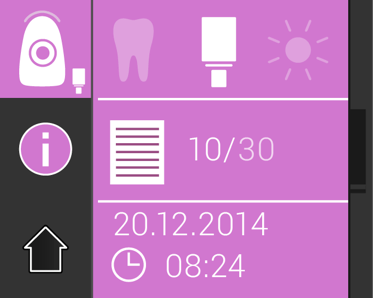A collection of examples from the vita Easyshades' cheerful user interface.